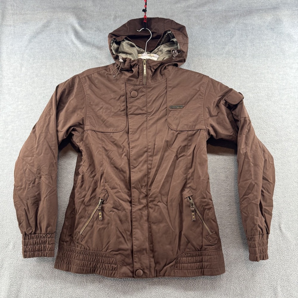 Sims Snowboarding Jacket Women's Large Brown Hooded Technical Snow Shell